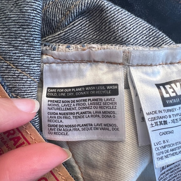 LEVIS VINTAGE CLOTHING- 505-0217 *31x 34- pls read below- rare RED LINE BIG E. - Picture 13 of 16